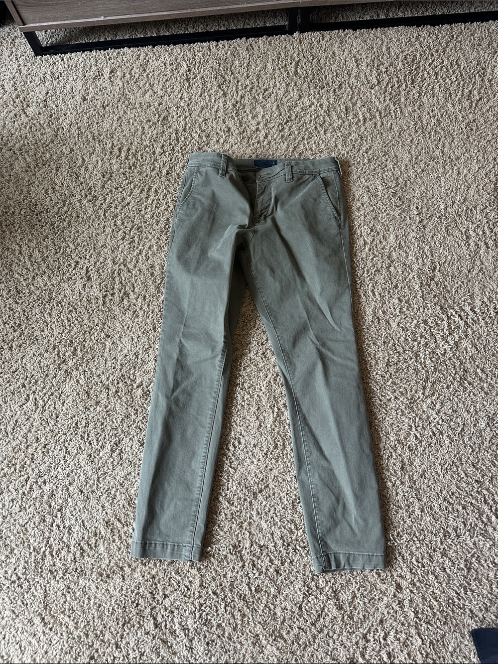 Aeropostale Men's Olive-Tone Slim Chinos
